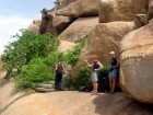 Photographer being phtographed...one of those all-time vacation classics, though this pictures does not reveal we were on a smaller ridge here, exciting! Living on the edge!
