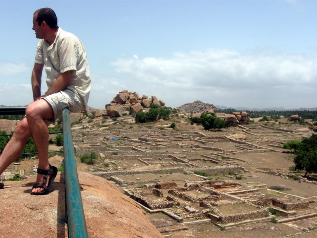 Jo overviewing Hampi temples
