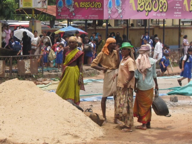 often women worked in road construction, more emancipated than we anticipated