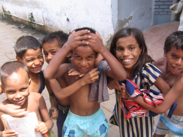 a bunch of kids, always willing to pose for a picture, they were just supercool, can't fake this