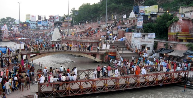 Haridwar, little comparable to Lourdes, Santiago de Compestella or some other catholic religious place