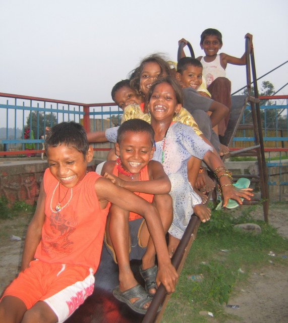 just across the water was a little playground, another kiddie moment