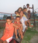 just across the water was a little playground, another kiddie moment