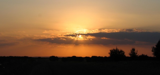 zonsondergang richting Ben Guardane